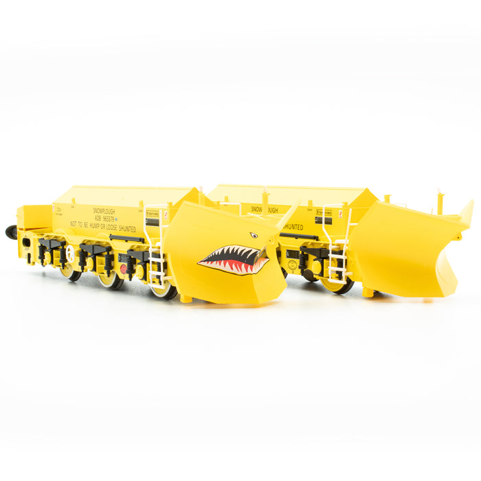 Beilhack Snowplough ZZA ADB965578/579 'Stratford Shark' BR yellow (ex Class 40)