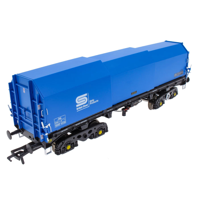 JSA Bogie Covered Steel Wagon Twin Pack - British Steel 2