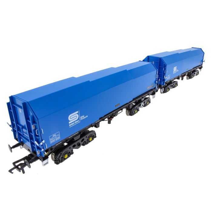 JSA Bogie Covered Steel Wagon Twin Pack - British Steel 1