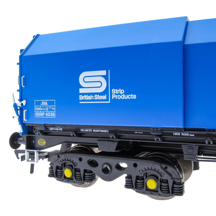 JSA Bogie Covered Steel Wagon Twin Pack - British Steel 2