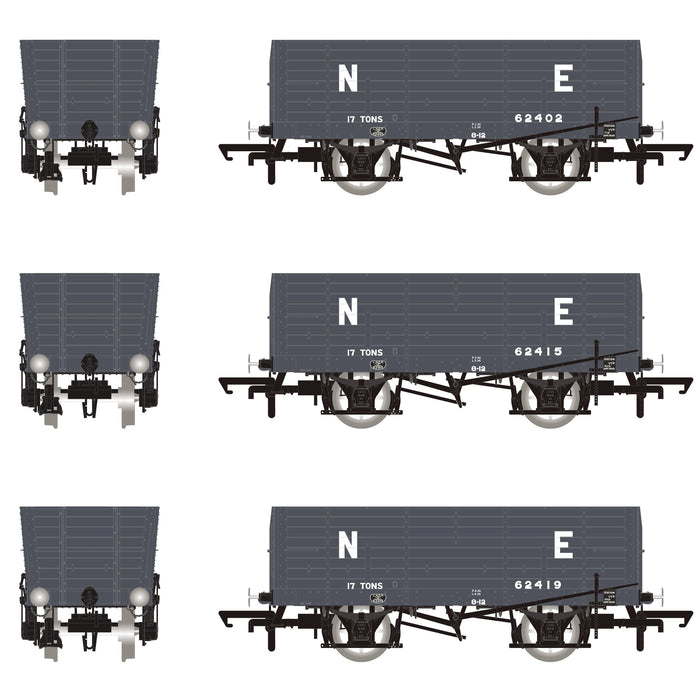 DGM 11 (ex-P6) Hopper - LNER Grey - Triple Pack