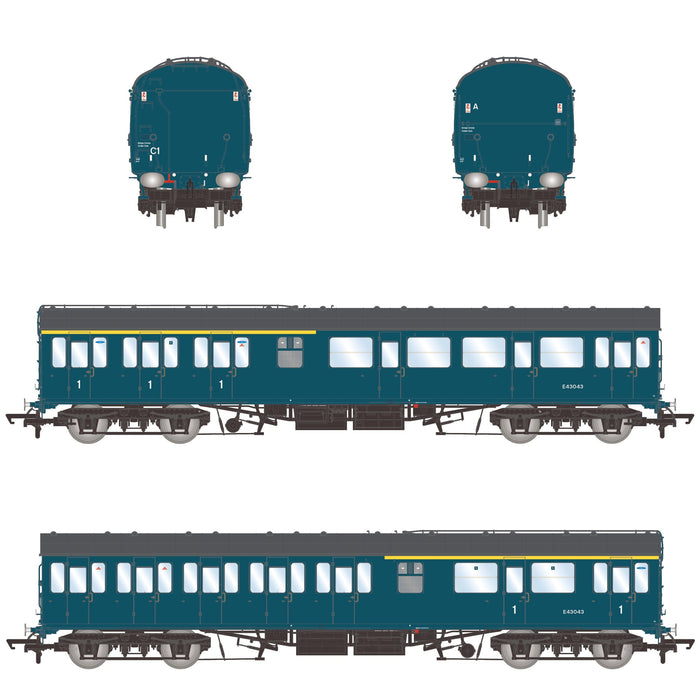 BR Mk1 57' Non-Gangway Coach - CL - BR Rail Blue: E43043