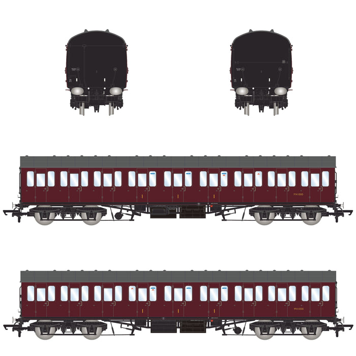 BR Mk1 57' Non-Gangway Coach - C - Plain Maroon M41000