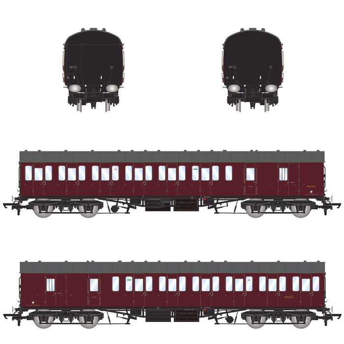 BR Mk1 57' Non-Gangway Coach - BS - Plain Maroon M43271