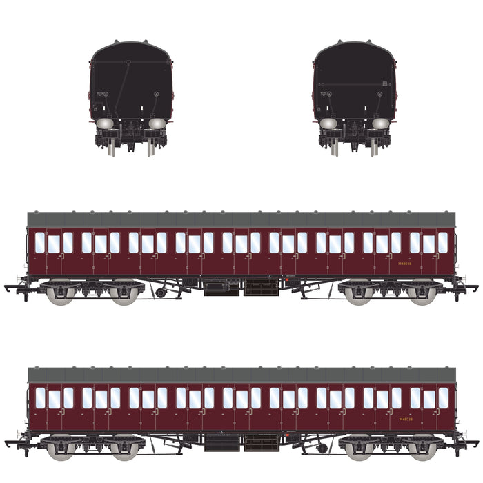 BR Mk1 57' Non-Gangway Coach - SO - Plain Maroon M48038