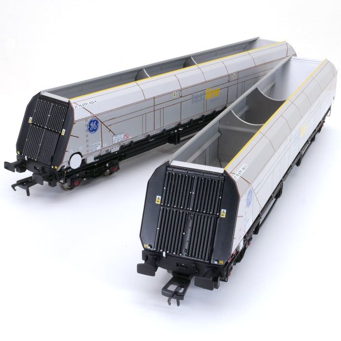 HYA Bogie Hopper Wagon - Fastline Freight / GE - Twin Pack 3