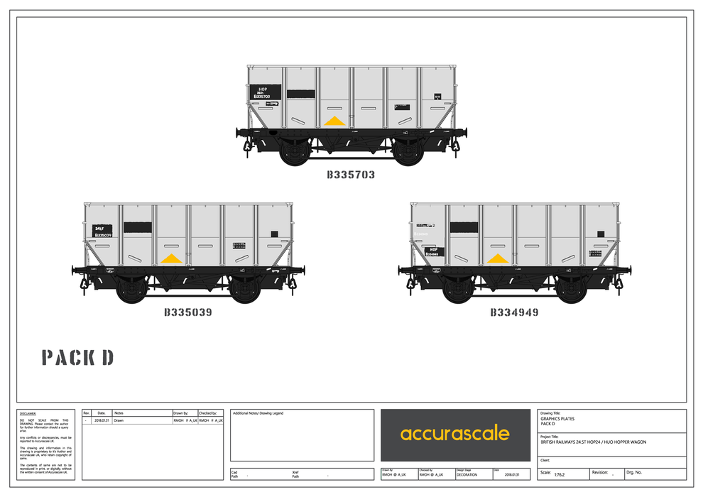 BR 24.5T HOP24/HUO Coal Hopper - Grey pre TOPS- Pack D